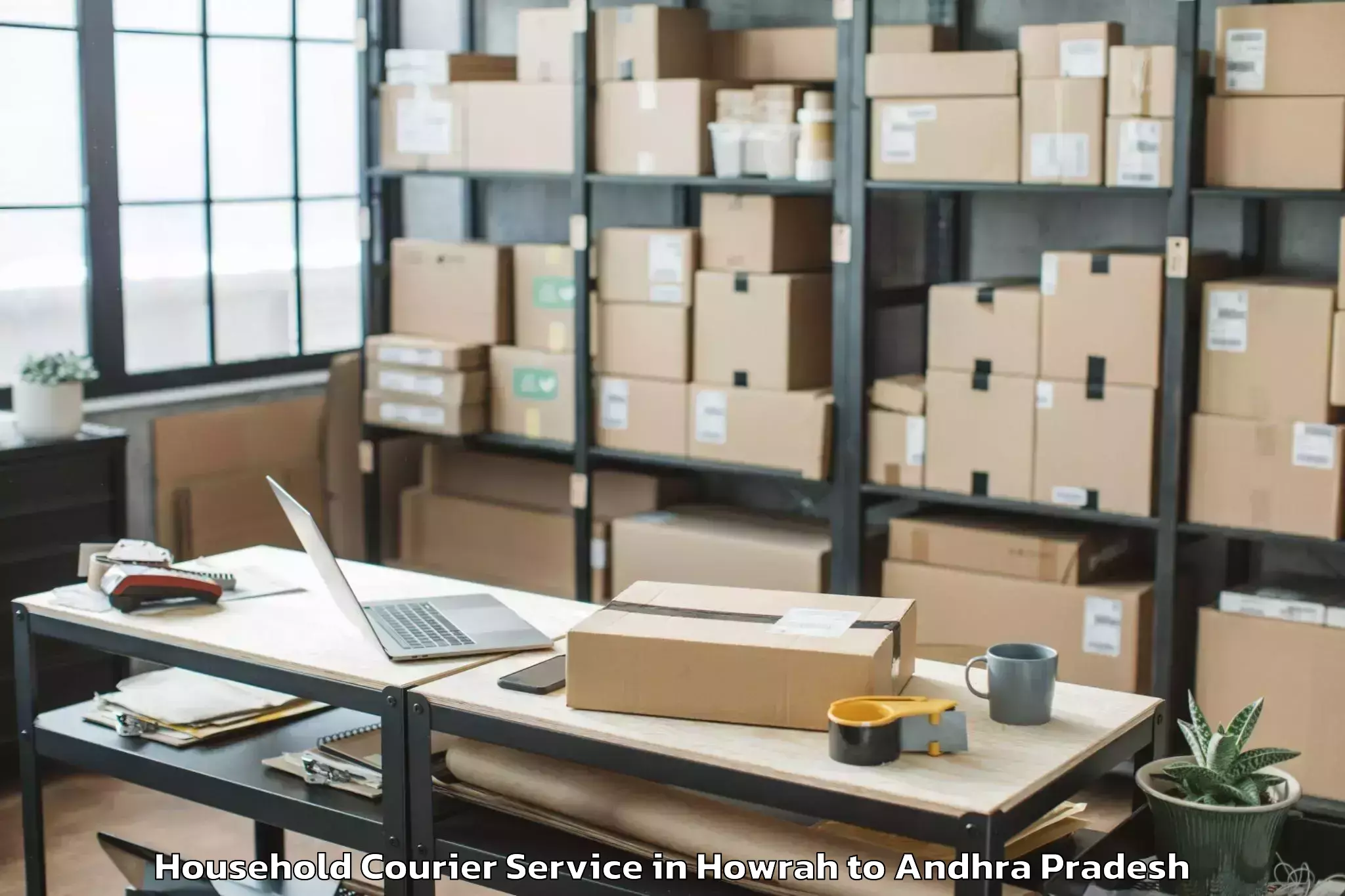 Professional Howrah to Seethampeta Household Courier